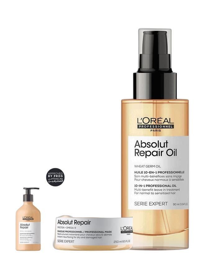 L'Oréal Professionnel Absolute Repair Trio bundle for damaged hair - Image 1